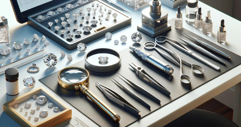 Professional diamond trading tools and equipment for premium diamond sourcing